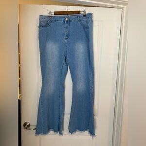 SHEIN Light Blue Flare Jeans